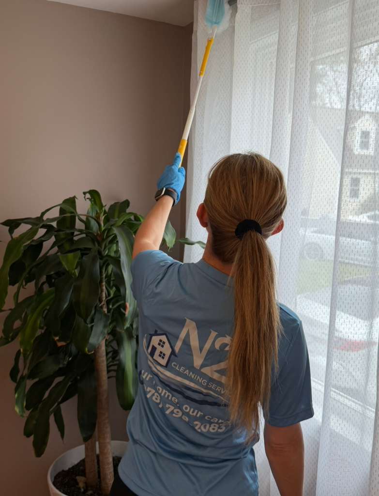 Professional cleaning in action